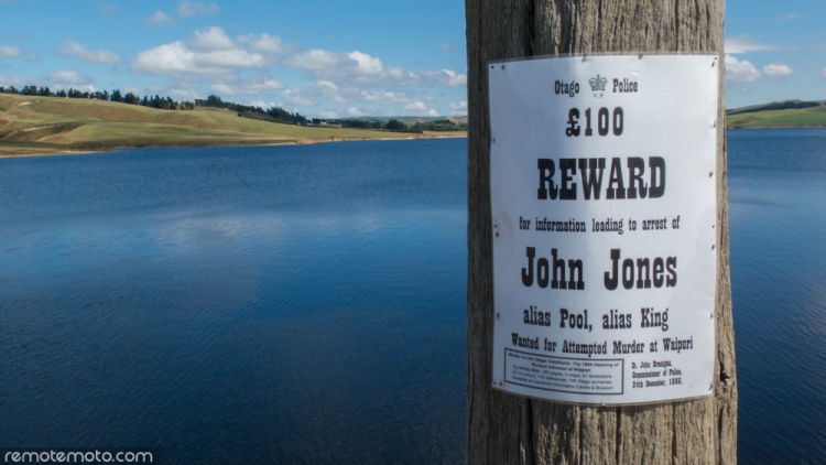 Old John Jones reward posters attached to the bridge